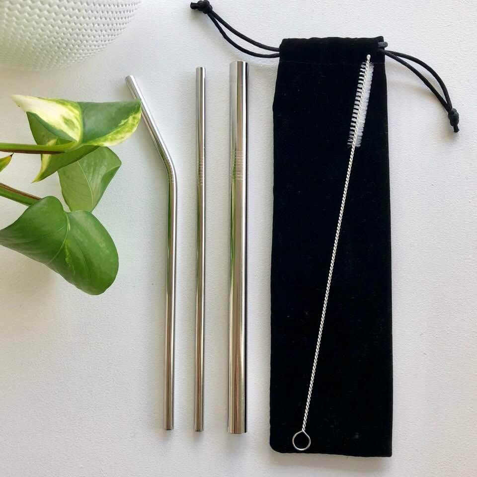 METAL STRAWS- Stainless Steel - Eco - Planet Friendly