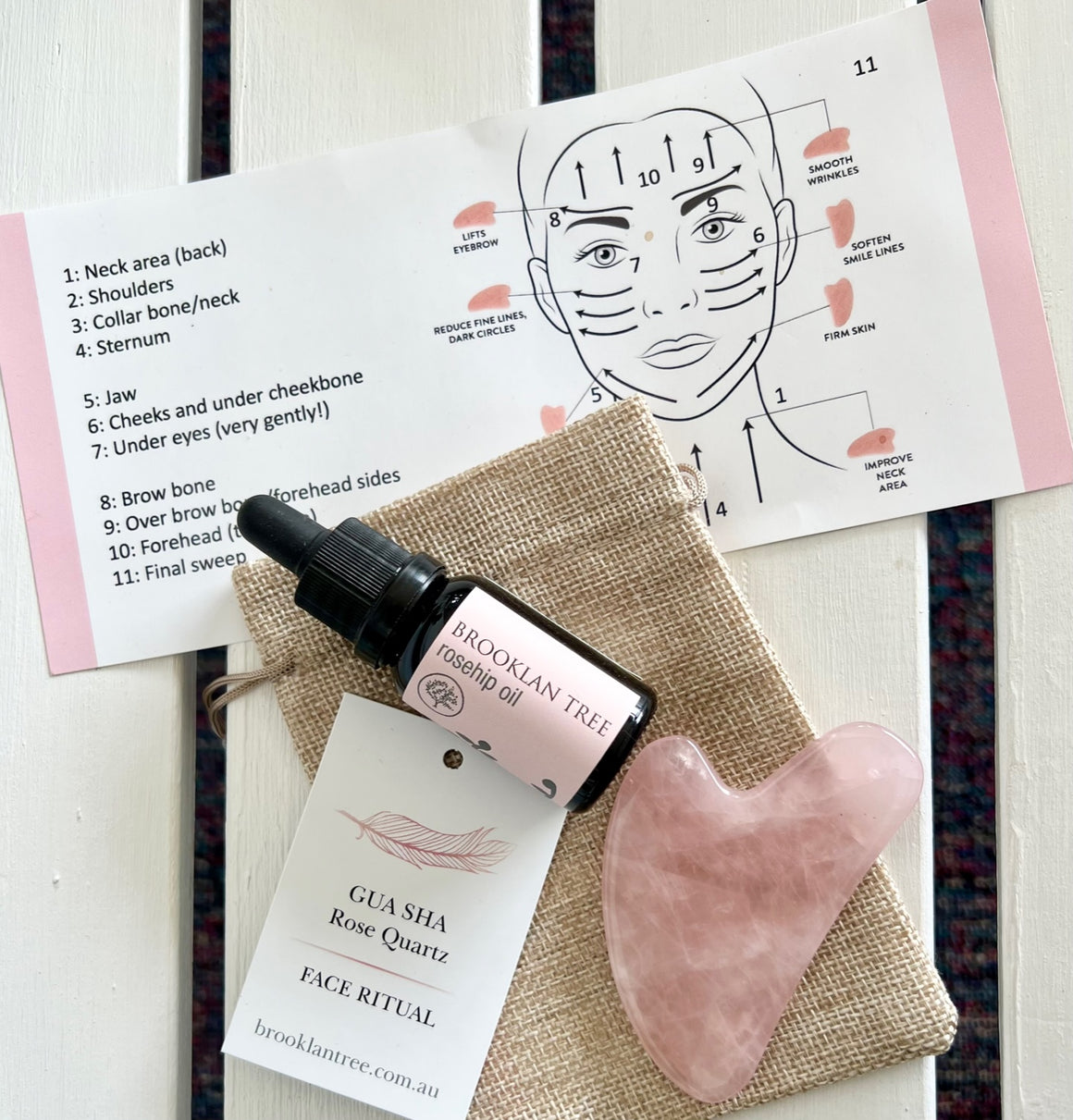 Rosehip Oil + Rose Quartz Gua Sha Duo